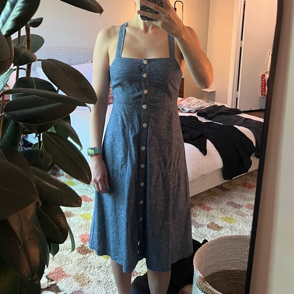 Madewell chambray midi dress - Picture 3 of 8